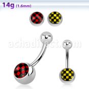 bnche piercing ombligo acero quirurgico bolas acrilicas cuadros 5 8mm 10mm distribuidor mayorista