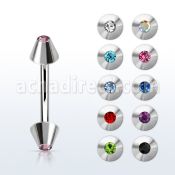 bnecnc banana ceja acero quirurgico conos joya 4mm mayorista