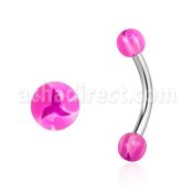 bnedxy banana ceja acero quirurgico bolas 3mm acrilico estrella 516 8mm venta