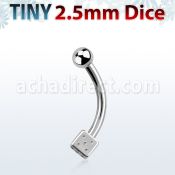 bnesdi25 banana ceja acero quirurgico dado acero 2 5mm bola acero 2 5mm mayorista