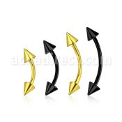 bnet20cn banana ceja acero quirurgico anodizado conos 3mm mayorista