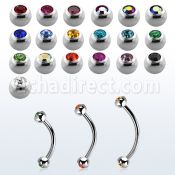 bnjb25xs banana ceja acero quirurgico dos bolas joya