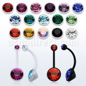 bnocc piercing ombligo bio flexible transparente bola joya 5mm otra 9mm 16mm recortable ajustarlo tu tamano distribuidor mayorista