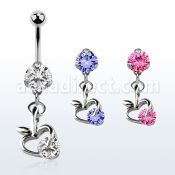 bnrz374 piercing ombligo acero quirurgico zirconia 8mm colgante manzana zirconita redonda 38 10mm venta