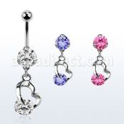 bnrz377 piercing ombligo acero quirurgico zirconia 8mm colgante corazon zirconita redonda 38 10mm distribuidor
