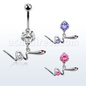 bnrz729 piercing ombligo acero quirurgico zirconia 8mm colgante serpiente redonda 4mm zirconia cuerpo ojo cristal 38 10mm venta