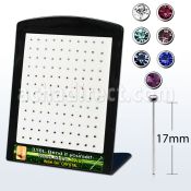 bnycb25m display 120 piercing nariz doblar tu mismo acero quirurgico redonda 2 5mm cristal bisel al por mayor