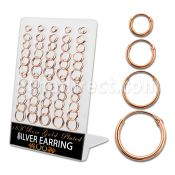 br310rs display 60 pares aros oreja tubo agujero plata esterlina 925 oro rosa 8 10 12 14mm al por mayor