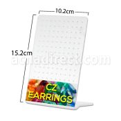 br7 display vacio acrilico transparente 60 pares piercings oreja mayorista