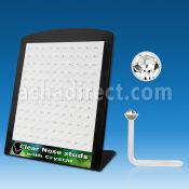 brac11 display expositor 120 piercing nariz l acrilico transparente cristal claro redondo 1 5mm distribuidor mayorista