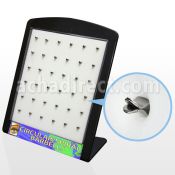 brey4 display acrilico piercings display vacio espuma blanca 36 clips barbells circulares espirales distribuidor