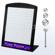 brnbmc display 120 piercing nariz hueso plata esterlina 925 0 6mm cristal claro redondo 1.4mm 1 5mm 2mm venta
