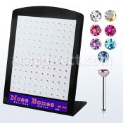 brnbmm display 120 piercing nariz hueso plata esterlina 925 0 6mm cristal redondo 1.4mm 1 5mm 2mm distribuidor