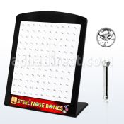 brnbs20c display 120 piercings nariz hueso acero 316l cristal redondo 2mm distribuidor