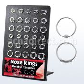 brnhm2 display 60 aros nariz plata esterlina bola 0 6mm 8mm 12mm distribuidor