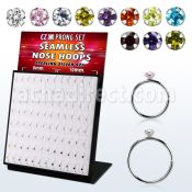 brnhmx34 display 96 aro continuo nariz plata 925 0 6mm zirconia redonda 2mm   516 & 38 8mm & 10mm distribuidor