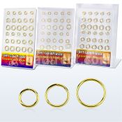 brnhp19 display 60 aros nariz continuos plata 925 oro 18 kts 8mm 12mm distribuidor