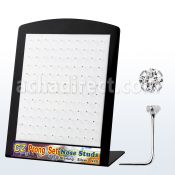 brnsczc display 120 piercing nariz plata 925 0 6mm zirconia redonda 2mm distribuidor mayorista