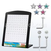 brnsmc3 display 120 piercing nariz l variados plata 925 0 6mm formas cristal venta