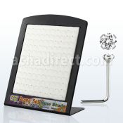 brnszc display 120 piercing nariz l plata 0 6mm zirconia 1 5mm mayorista