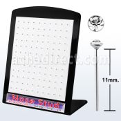 brnyc display 120 piercing nariz doblar tu mismo plata 925 0 6mm cristal claro redondo 1 5mm distribuidor mayorista
