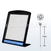 brnypc display 120 piercing nariz doblar tu mismo plata esterlina 925 0 6mm cristal claros 1 5mm al por mayor