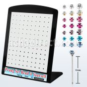 brnypmm7 display 120 piercing nariz doblar tu mismo plata 925 0 6mm cristal redondo 1.25mm 1 5mm 2mm venta