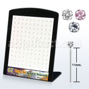 brnyzm display expositor 120 piercing nariz doblar tu mismo plata 0 6mm zirconia redondas 1 5mm distribuidor