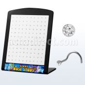 brs104 display 120 piercing nariz l acero quirurgico cristal redondo 2mm distribuidor mayorista