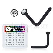 bxa2 caja display piercing nariz l acrilico transparente cristal claros 2mm distribuidor mayorista