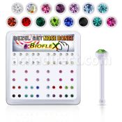 bxa35 caja piercing nariz hueso bio flexible redonda 2 5mm cristal swarovski bisel venta