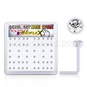 bxa38 caja piercing nariz l bio flexible redonda 2 5mm cristal swarovski bisel mayorista