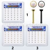 bxbop2 caja 35 piercing nariz hueso acero 316l anodizado 1mm opalo redondo 1 5mm distribuidor