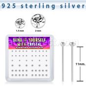 bxnymc8 silver bend it yourself nose stud 22g clear 52