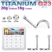 bxuns1 caja 16 piercing nariz l titanio g23 1mm cristal claro bisel distribuidor mayorista