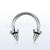 cbcn6a barbell circular acero quirurgico conos perforados 6x5mm 12mm venta