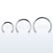 cbedi3l barbell circular diametro acero 316l dados 3mm usar como arete venta
