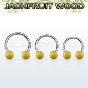 cbjf5 barbell circular organico barra acero 316l bolas madera jaca 5mm distribuidor