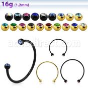 cbstjb3l barbell circular diametro acero 316l anodizado bolas 3mm joya cristal bisel usar como arete venta