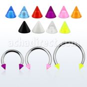 cbuvcn4l barbell circular diametro acero 316l conos 4mm acrilico uv usar como arete distribuidor mayorista