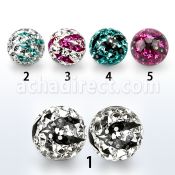 cmfr8 bola 8mm multi cristal ferido rayas cebra rosca al por mayor