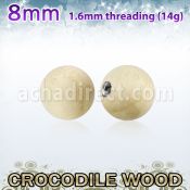 crball8 bola madera cocodrilo 8mm rosca acero quirurgico mayorista