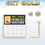 d9gsc11 caja 12 piercing nariz l oro 9 kts 0 6mm zirconia redondas claras 1 5mm 2mm distribuidor