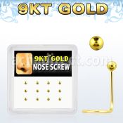 d9gsc5 caja 12 piercing nariz l oro 9 kts 0 6mm bola 1 5mm venta