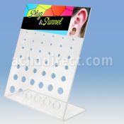 dac33 display acrilico piercings display vacio 42 agujeros plugs tornillo dilataciones tunel 3mm 12mm distribuidor mayorista