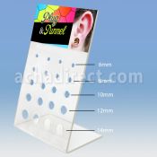 dac86 display acrilico piercings display vacio 20 agujeros plugs tornillo dilataciones tunel 6mm 14mm mayorista