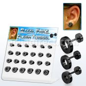 dacb125 display acrilico 24 dilataciones tunel falsas acero quirurgico pvd negro distribuidor mayorista