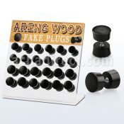 dacb157 display acrilico 24 plugs falsos madera areng barra acero quirurgico 8mm 10mm mayorista