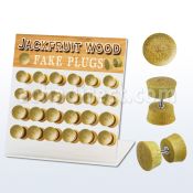 dacb174 display acrilico 24 plugs falsos madera jaca barra acero quirurgico 8mm 10mm al por mayor