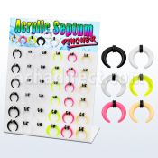 dapg179 display 36 acrilicos anillos goma dobles 2 5mm mayorista